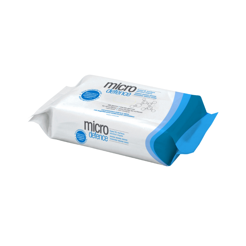 Caronlab - Micro Defence Hand & Surface Alcohol Wipes 100pk