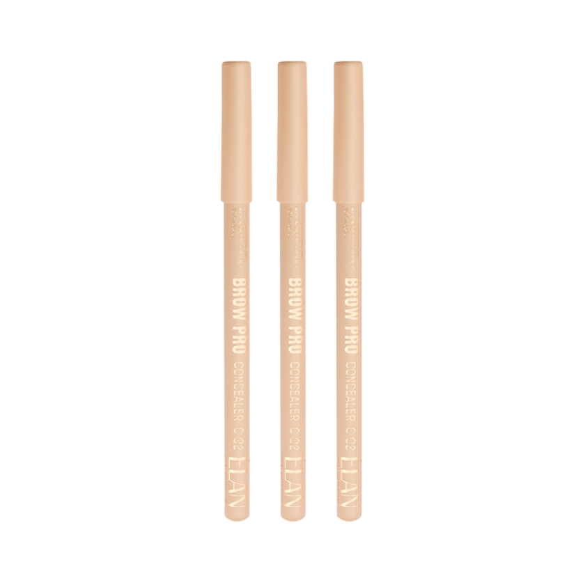 ÉLAN - Multi-purpose Concealer Pencil - Brow Pro Concealer - C 02 warm nude (Wholesale 3 pack, RRP $20.95 Each)