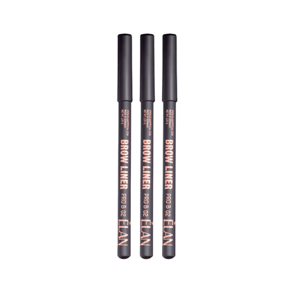 ÉLAN - Powder Eyebrow Pencil «Brow Liner Pro» B 02 Dark brown (Wholesale 3 pack, RRP $20.95 Each)