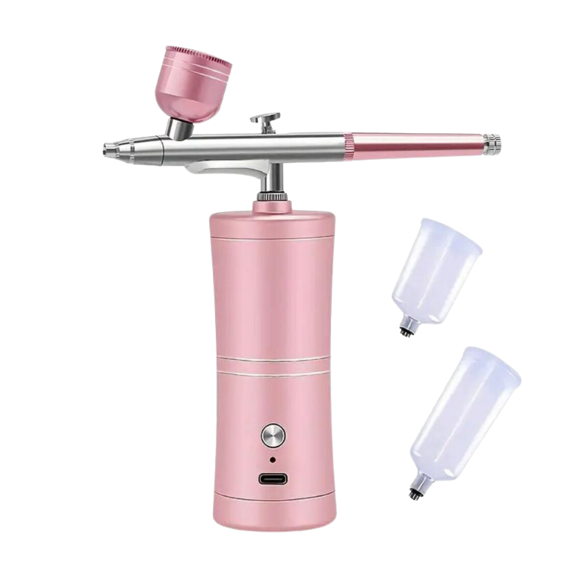 Airbrush Machine - Portable Airbrush Machine For Creating Ombre Brows (Pink)