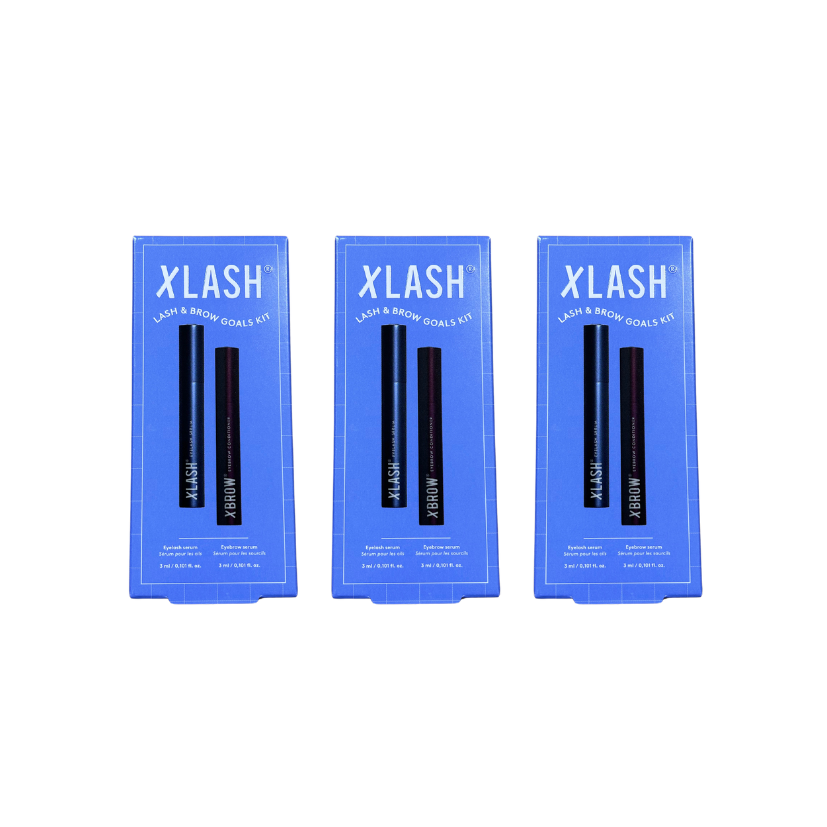 Xlash - Xlash and Xbrow Goals Kit - 3ml each (Wholesale 3 Pack, RRP $120 Each)