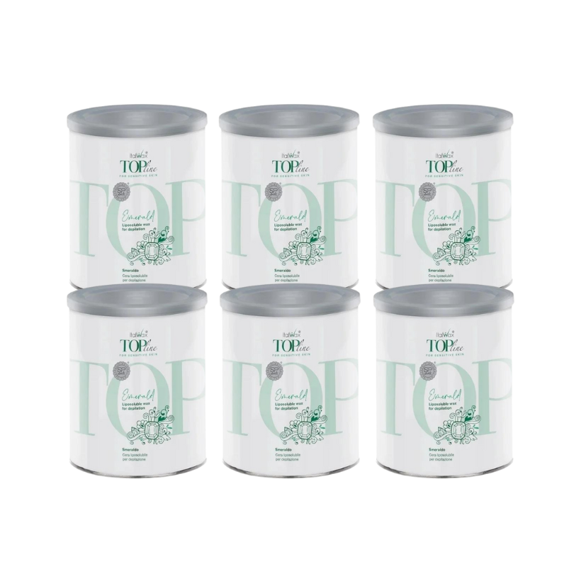 ITALWAX - Strip Wax Top Line Emerald, 6 x 800ml