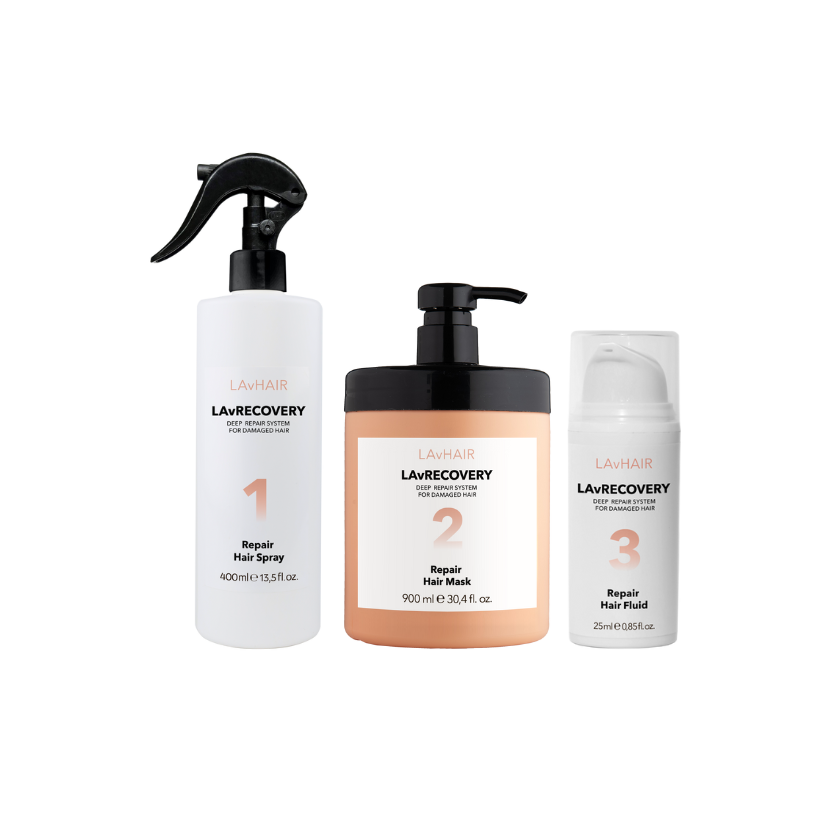 LAvHAIR - Deep Repair System for Damaged Hair - LAvRECOVERY 3 Step Kit