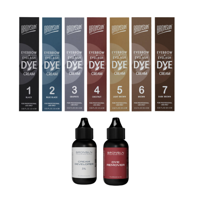 Bronsun - Eyebrow and Eyelash Cream Dye Kit with Developer & Remover