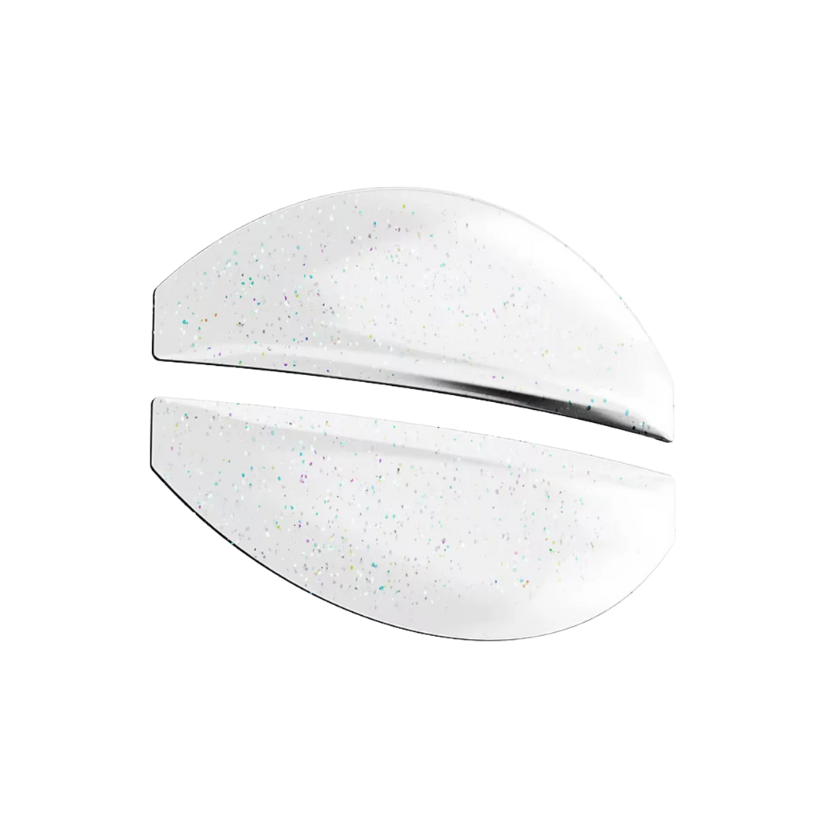 Thin Korean Lash Lift Shields - Clear Glitter , 1 Pair