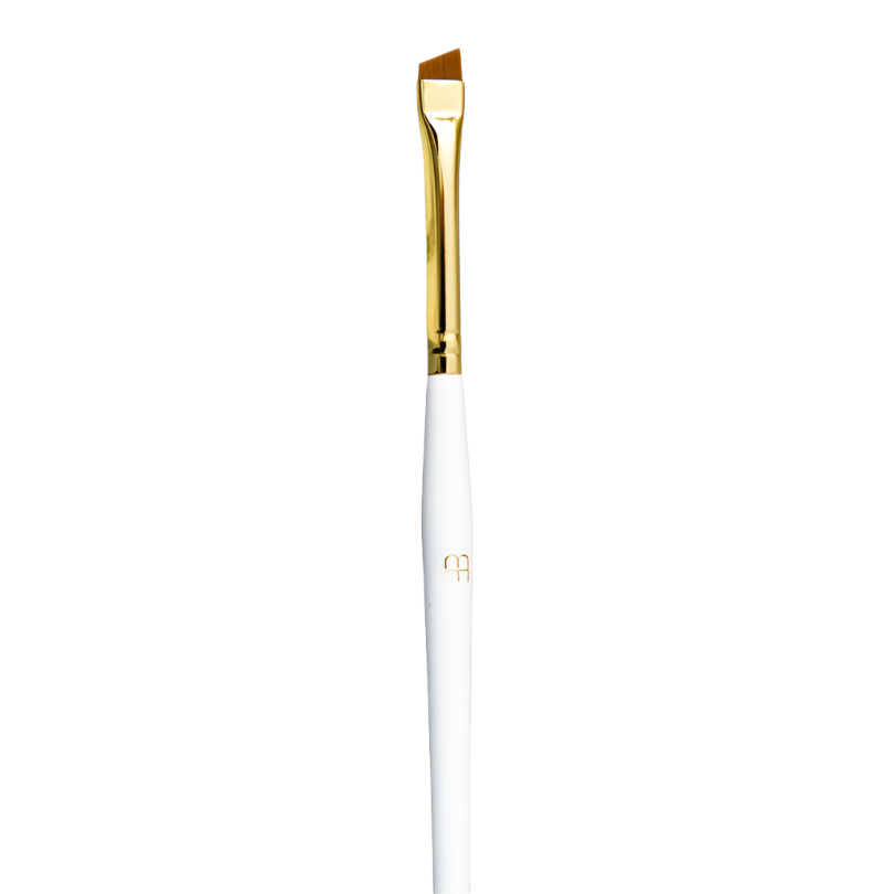 Browfection Beauty Mini Angled Brush - White/Gold