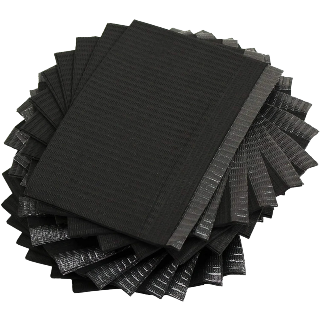 Disposable Dental Bibs - 3 ply - 33x45.5cm - Black (125pcs)