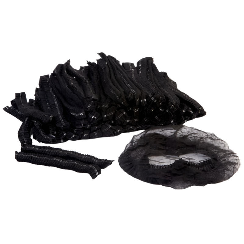 Disposable Hair Caps - Black 100pcs