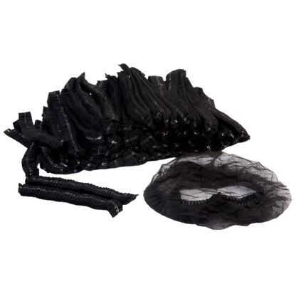 Disposable Hair Caps - Black 100pcs