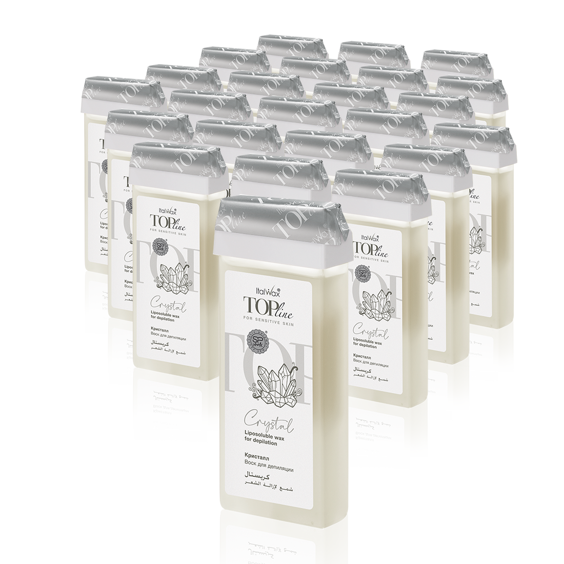 Italwax - Crystal Top Line Wax Cartridge, 24 x 100ml