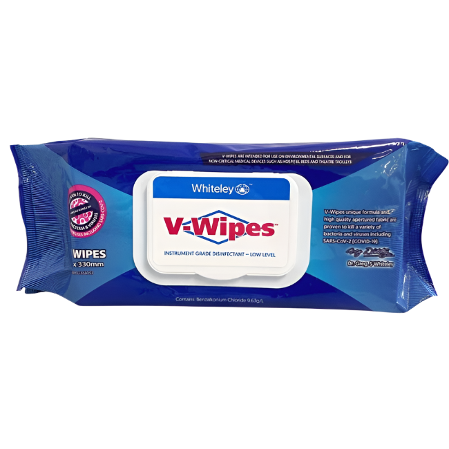 V-Wipes Hospital Grade Disinfectant - 80 High-Quality Wipes